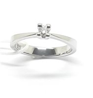 Ringe Mirco Visconti Dame Solitario 4 Punte in Weißgold Diamante 0.09 Ct GB54-13 - GB54-13